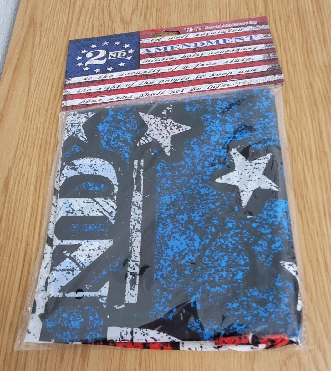 2ND AMENDMENT FLAG - DISTRESSED LOOK