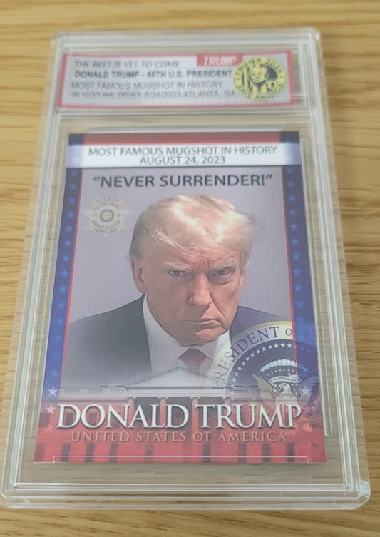 DONALD TRUMP 2024 PRESIDENTIAL COLLECTIBLE CARD - MOST FAMOUS MUGSHOT IN HISTORY