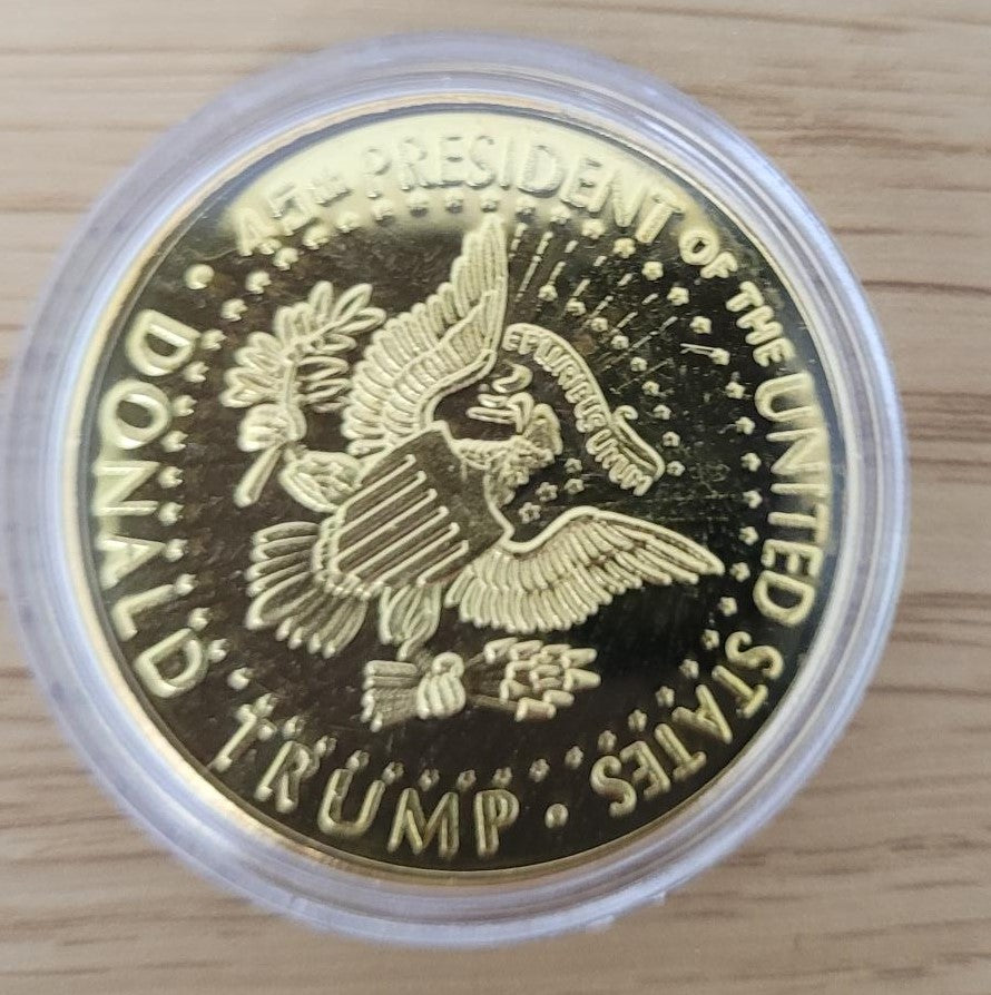 TRUMP COIN: COMMEMORATIVE 45TH PRESIDENT TRIBUTE - 2024 "TAKE AMERICA BACK" DESIGN