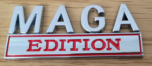 MAGA EDITION CAR EMBLEM METAL BADGE DECAL