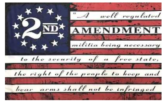 2ND AMENDMENT FLAG - DISTRESSED LOOK