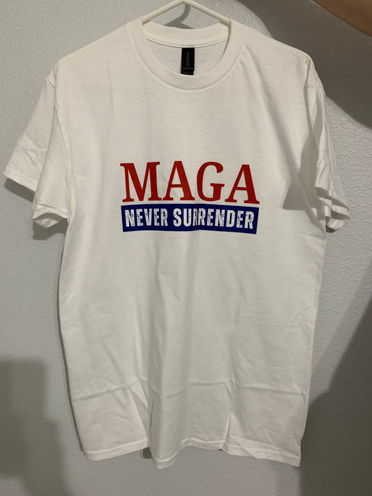 Short Sleeve MAGA NEVER SURRENDER T-SHIRT